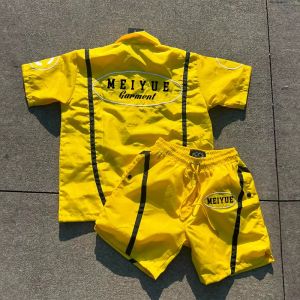 Buy cheap Custom Windbreaker Buttons Polyester Nylon Polo Shirt 2 Piece Set Shorts Jogging Suit Men T Shirts Short Set Tracksuit for Men from wholesalers