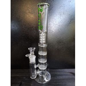 Three Layer Recycler Glass Bong Honeycomb Ablets Filter Bongs 12.5 Inch 18.8mm