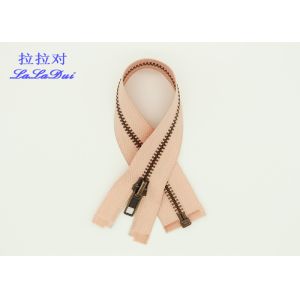 Auto Lock Slider Two Way Separating Zipper , 24 Inch Separating Jacket Zipper