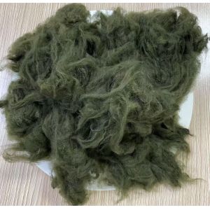 Buy cheap Seaweed Green Dope Dyed Polyester Fiber 1.5D 38mm from wholesalers