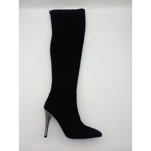 Buy cheap SGS Women'S Black Pointed Toe Ankle Boots With Soft Stretch Fabric Upper from wholesalers