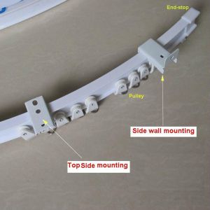 Buy cheap Bendable Window Curved Curtain Rod Plastic Metal Alloy Track Rail Ceiling or Side Wall Mounting from wholesalers