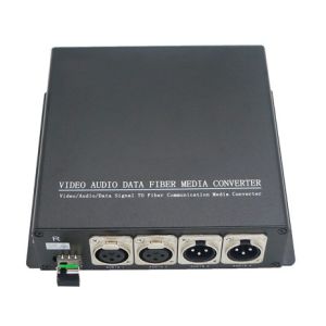 2 Way 3 Pin XLR Balanced Analog Audio Over Fiber Extender Transceiver