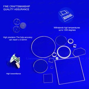 Customized Square Fused Silica Quartz Glass Plate Clear Quartz Glass Substrate
