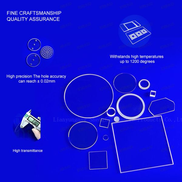 Customized Square Fused Silica Quartz Glass Plate Clear Quartz Glass Substrate
