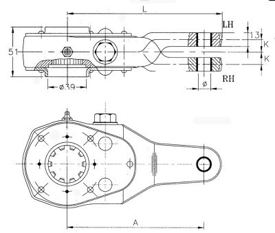 Buy cheap 1501311 high quality b10m slack adjuster of brake system from wholesalers