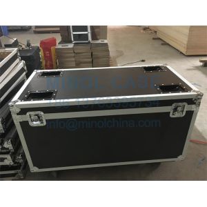 LCD Flight Flat Screen LCD TV Road Case With Wheels