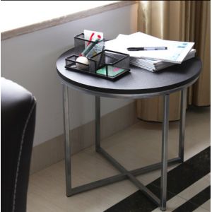 Buy cheap Small End Round Metal Coffee Table With Metal Legs For Showroom 450 * 480mm from wholesalers
