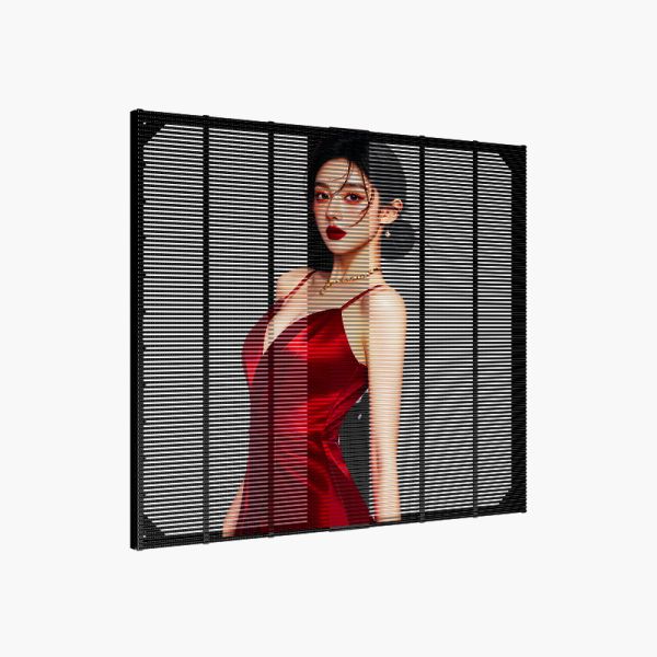Quality Led Transparent Screen LED Grille Screen Transparent Mesh LED Display Video Wall Indoor P3.9-7.8 for sale