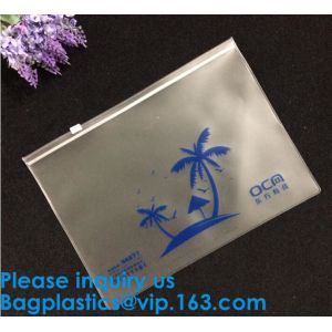 PVC Slider Frosted Zipper Bag ,Plastic Packing Bag With Zipper, Resealable Poly