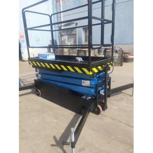 Buy cheap One Man Can Easy Pull Or Tow Aerial Working Table Mobile Scissor Hydraulic Lift Platform Movement from wholesalers