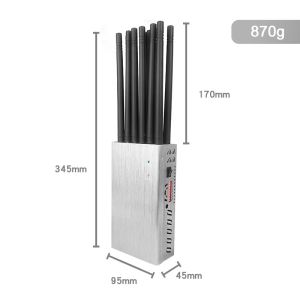 Buy cheap Handheld 12 Antennas Cell Phone Signal Jammer Exterior Aluminum Alloy Shell from wholesalers