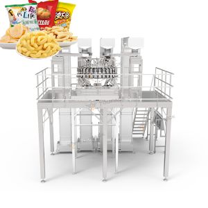 Fully Automatic Small Cracker Multihead Weigher Back Seal Packing Machine for