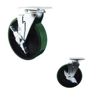 Buy cheap 8 Inch Wheel High Capacity PU Iron Locking Swivel Castors from wholesalers