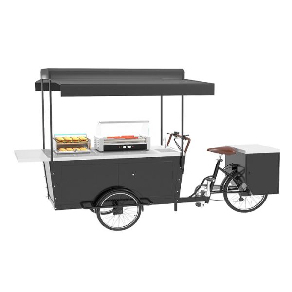 Quality Custom Electric Burger Food Cart With Fryer / Refrigerator And Iron Plate for sale