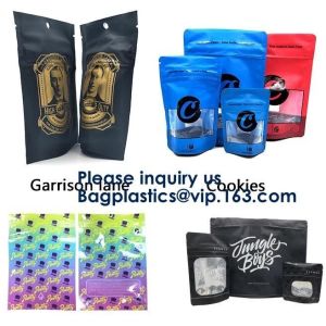 Mylar k Foil Carbon Smell Proof Bag with One Side Clear,3.5 Grams Jungle Boys