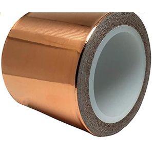 Buy cheap 25 X 3 Flat Copper Strip Roll Tape 2 Inch X 33ft Adhesive EMI Shielding Guitar product