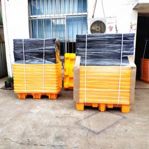 Buy cheap Low Profile Plastic Spill Pallets 4 Drum Bunded Spill Pallet from wholesalers