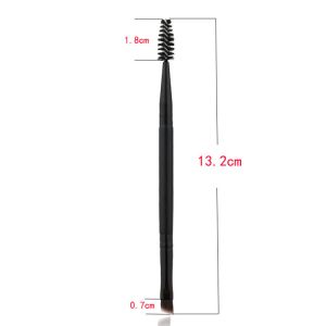 Buy cheap Soft Cosmetic Dual Black Eye Eyebrows Makeup Brush Plastic Handle from wholesalers