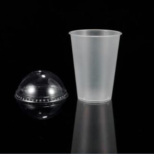 500ml Round Clear Plastic PP Cup Containers With Lids Eco Friendly Drinking Cups