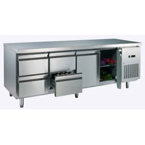 Buy cheap CE Undercounter Refrigerator Drawers Fan Cooling Stainless Steel Bench Fridge R290 Available from wholesalers