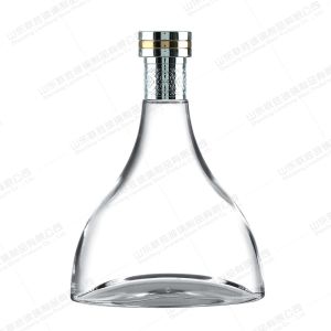 Buy cheap Conical Flat Glass Decanter 375ml 500ml 750ml With Hot Stamping Surface Handling from wholesalers