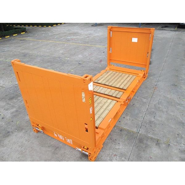 20ft 20 ft 20 Flat Rack Flatrack Container Ocean Shipping Containers Tare Weight 2750KGS Floor 28mm Plywood Floor