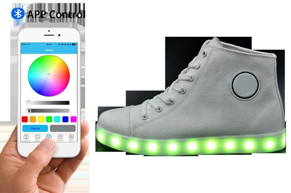 Quality App Controlled Light Up Shoes , Custom Simulation Led Luminous Shoes for sale