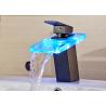 Buy cheap ROVATE LED Light Bathroom Basin Faucet 3 Colors Change Cold And Hot Water from wholesalers