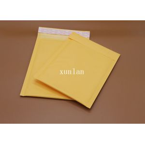 Yellow Kraft Shipping Bubble Mailers , Matt Bubble Wrap Packaging Envelopes