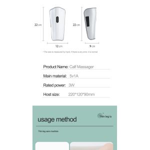 Buy cheap 110v Leg Wrap Massager White Rejuvenating Heated Compression Leg Wraps from wholesalers