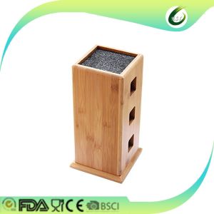 Buy cheap 2 tiers slot bamboo universal knife block from wholesalers