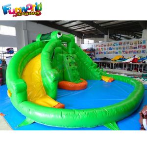 Buy cheap 1000D Outdoor Inflatable Water Slides Backyard Bounce House from wholesalers