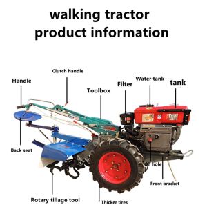 Buy cheap Walking Agricultural Farm Machinery 2 Wheels Farm Hand Tractor from wholesalers