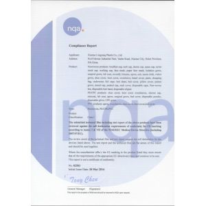 Xiantao Lingyang Plastic Co., Ltd Certifications