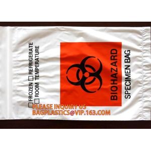 China Biohazard specimen zipper bag Customized, zipper specimen store plastic biohazard bag manufacture sell, laboratory test on sale