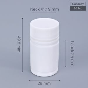 Buy cheap Eco-Friendly 20ml Plastic Pill Bottles For Travel Purpose from wholesalers