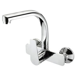 Buy cheap 360° Moveable Brass Kitchen Mixer Faucet Two Hole Wall Mounted from wholesalers
