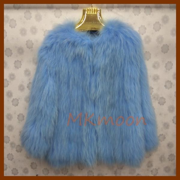Quality knitted Racoon fur coat  -R131# for sale