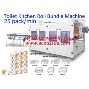 Buy cheap Touch Screen Parameters Setting Fully Automatic Toilet Paper Packing Machine for Multi Rolls and Kitchen Towels from wholesalers