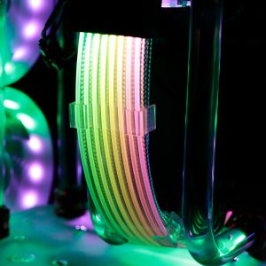 24 Pin ATX RGB Sleeved Cable Software Synchronization ARGB decorative Extension