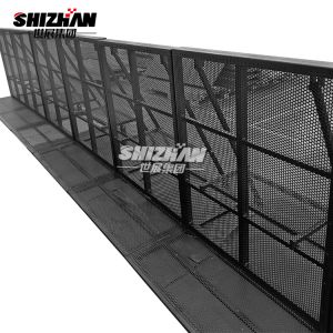 Black Folding Q235 Steel Crowd Control Barrier Event Protective 30kg