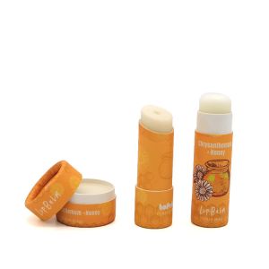 Buy cheap Recyled Lip Balm Tubes Cardboard Cylinder Packaging With Push Tab from wholesalers