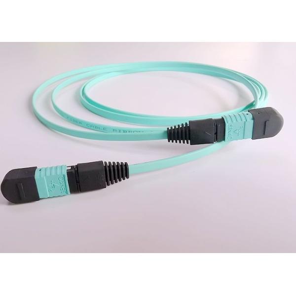 Quality OM3 Ribbon MPO Patch Cable Crush Resistance With Female Connector Lightweight for sale