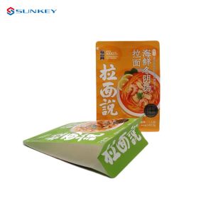 Buy cheap Ziplockk Resealable Laminated Packaging Pouches Transparent Flat Bottom Standing Pouch from wholesalers