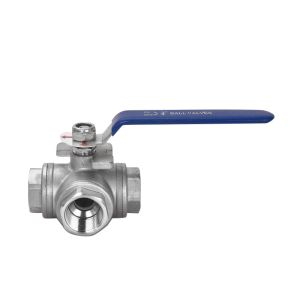 Buy cheap Customization Option Manual 316 Stainless Steel Three-Way Ball Valve with Female Thread from wholesalers