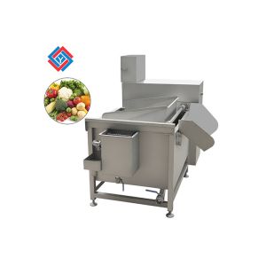 China Industrial Stainless Steel Ozone Fruit And Vegetable Washer 2.2KW 500KG/H on sale