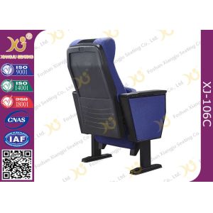 School Conference Hall / Theatre Seating Chairs PU Armrest High Back Cushion