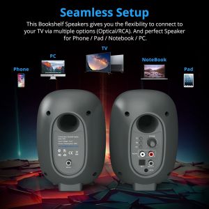 Buy cheap Black Bluetooth Bookshelf Speakers Romote Control CE FCC Certification from wholesalers