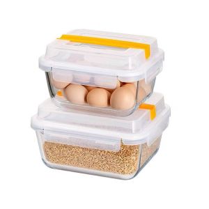 Buy cheap IKOO New Design extra Large High Borosilicate Glass Food Storage Container with Handle from wholesalers